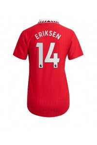 Manchester United Christian Eriksen #14 Fotballdrakt Hjemme Klær Dame 2022-23 Korte ermer